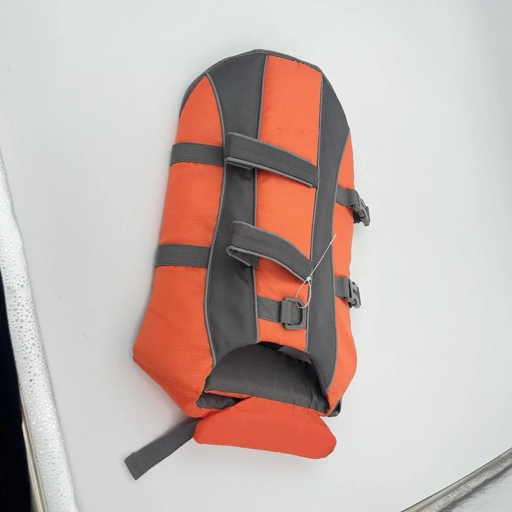 Frisco Dog Life Jacket Size Medium Orange Gray 30-55lbs Girth 21